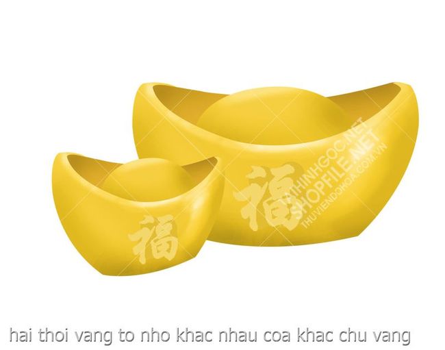 hai thoi vang to nho khac nhau coa khac chu vang